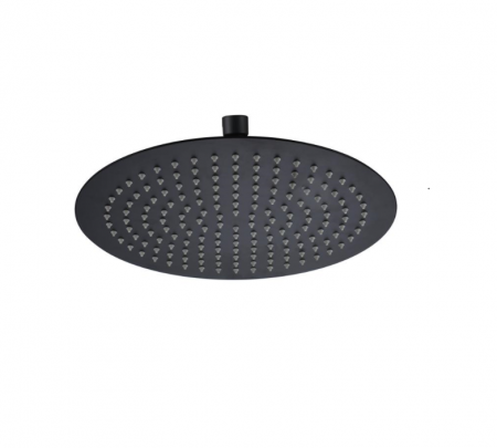 Brate si palarii de dus - Cap de sus Slim Round 30cm - negru mat
