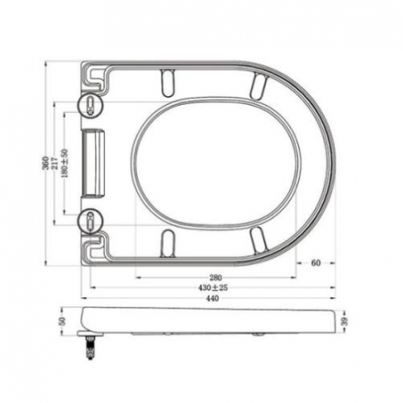 Capac WC INDIANA SoftClose, QuickRelease - alb (compatibil cu 102BR) [1]