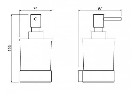 Dozator săpun lichid MONO - Crom [1]