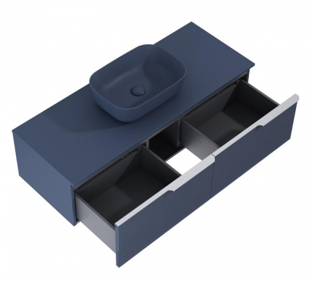 Dulap de baie cu 2 sertare 120x45,3x31,8  -  navy blue mat - Monterey Glass [3]