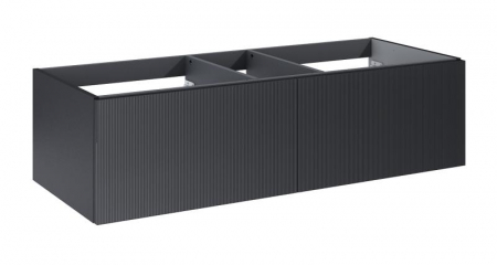 Dulap de baie cu 2 sertare 120x45,3x31,8 -  negru mat - Monterey Glass [2]