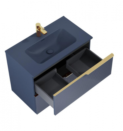 Dulap de baie cu 2 sertare 80×45,3×63,5 -  navy blue mat - Monterey Glass [1]