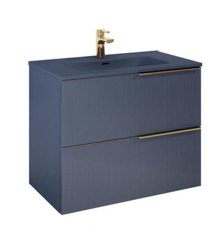 Dulap de baie cu 2 sertare 80×45,3×63,5 -  navy blue mat - Monterey Glass [2]