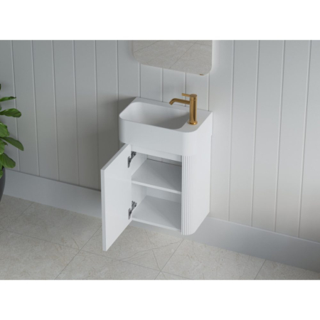 Dulap de baie SORELLA 45 cm - Alb mat [4]