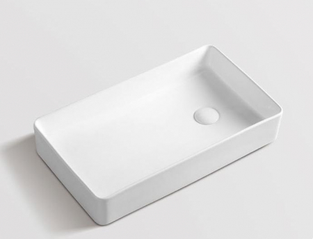 Lavoar asezat pe blat - Lavoar dreptunghiular CHARLOTTE, din porțelan, montaj pe blat,  61x34CM - alb