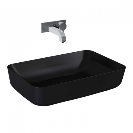 Lavoar dreptunghiular NOMIA, din porțelan, montaj pe blat 50X39cm - negru mat [1]