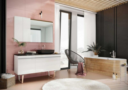 Lavoar dreptunghiular NOMIA, din porțelan, montaj pe blat 50X39cm - negru mat [2]