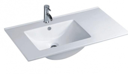 Lavoar dreptunghiular stânga TEXAS, din porțelan, încorporabil, 90x46cm - alb [1]