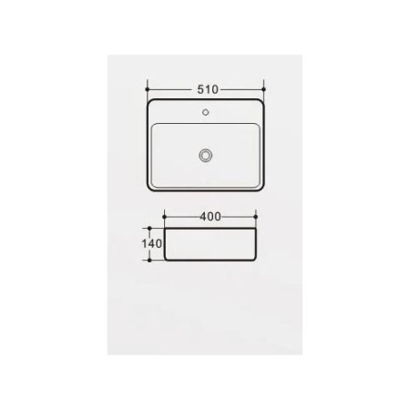 Lavoar FRESNO 50x40 - Alb lucios [1]
