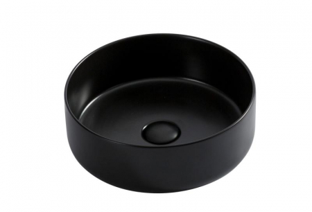 Lavoare - Lavoar rotund NEW ORLEANS, din porțelan, montaj pe blat 36cm - negru, scurgere neagră