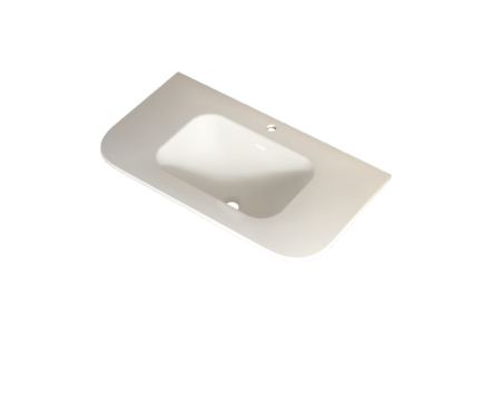 Lavoar incastrat - Lavoar SIERRA  încastrabil solid surface - 80 cm - alb