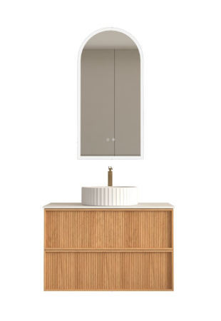 Mobilier baie - Mobilier SAVONA  suspendat - 80 cm - stejar