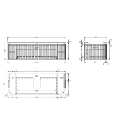 Mobilier SIERRA  pentru baie - 120 cm - alb mat [5]