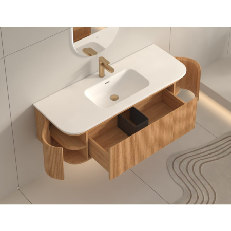 Mobilier SIERRA  pentru baie - 120 cm - stejar [4]