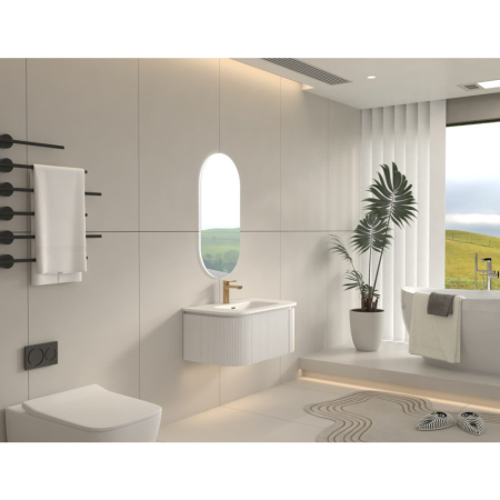 Mobilier SIERRA pentru baie - 80 cm  - alb mat [1]