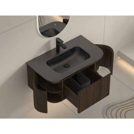 Mobilier SIERRA  pentru baie - 80 cm - nuc [4]