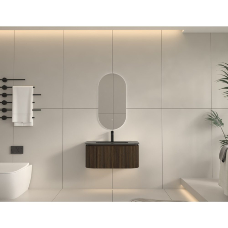 Mobilier SIERRA  pentru baie - 80 cm - nuc [1]