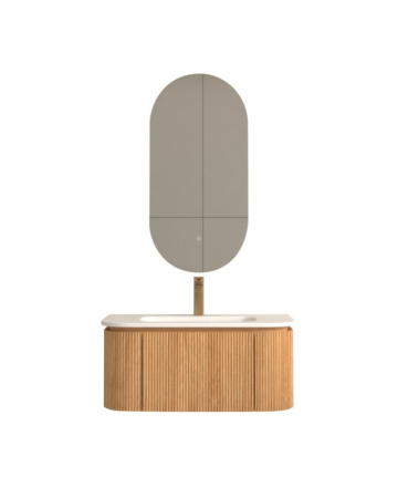 Mobilier pentru lavoar - Mobilier SIERRA pentru baie - 80 cm - stejar