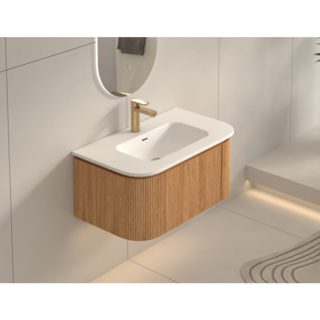 Mobilier SIERRA pentru baie - 80 cm - stejar [3]