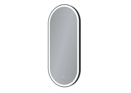 Oglindă LED cu dezaburire, cu ramă de aluminiu, negru, 40x90cm [2]