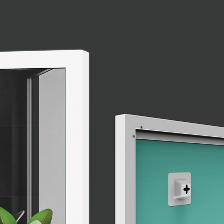 Oglinda LED, lumină reglabilă, dezaburire, afișează temperatura și ceasul, 60x70cm [2]