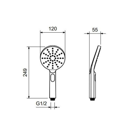 Para de duș ASTRO cu 3 funcții - Nichel [1]