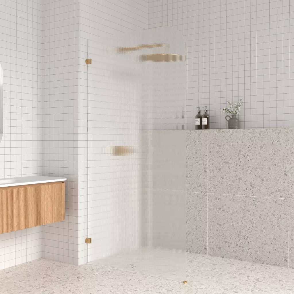Pereti de dus Walk-in - Paravan Walk-In CLEAR stânga, sticlă striată, 100 × 200 cm, sticlă securizată