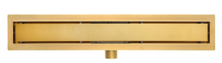 Baie - Rigolă de scurgere din oțel inoxidabil, 80cm - auriu periat