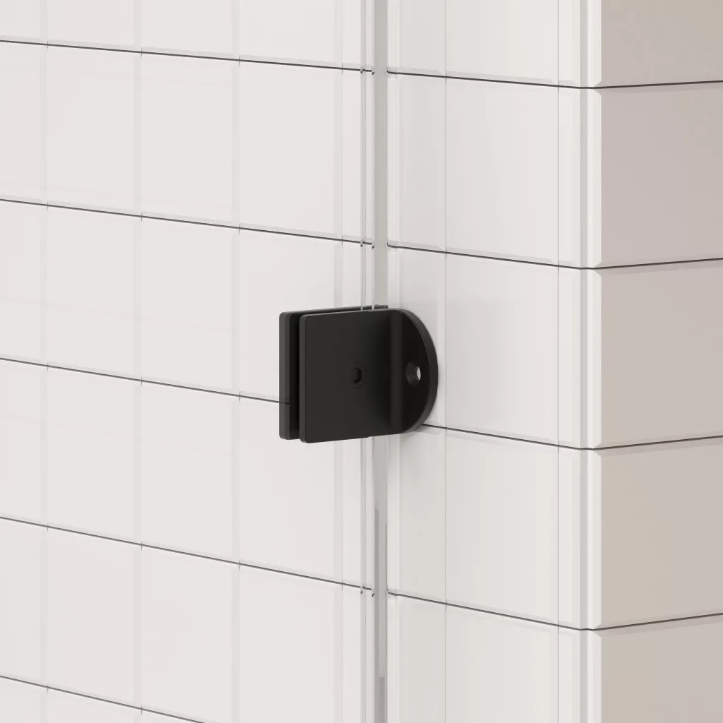 Pereti de dus Walk-in - Set profil perete pentru paravan Walk-In CLEAR, negru mat