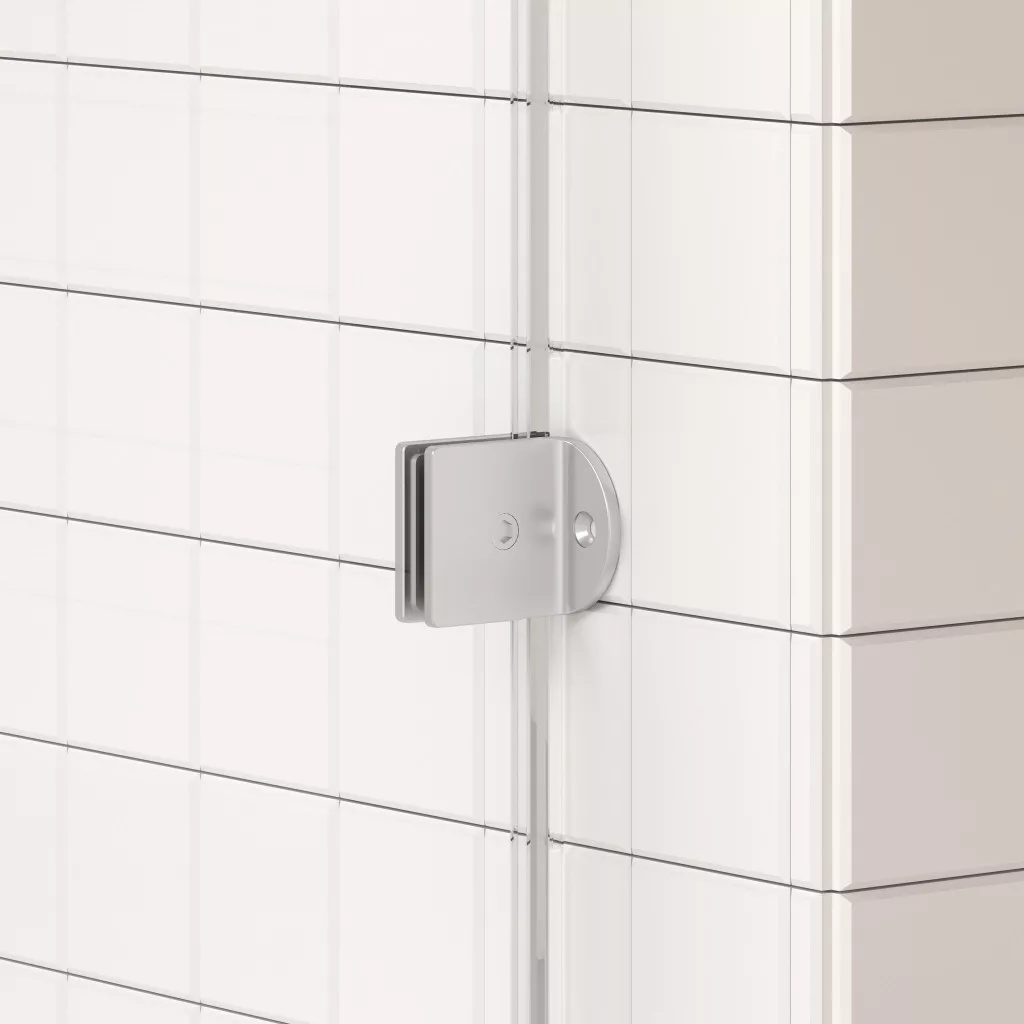 Pereti de dus Walk-in - Set profil perete pentru paravan Walk-In CLEAR, nichel periat