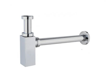 Accesorii lavoar - Sifon de scurgere pentru lavoar, pătrat - crom