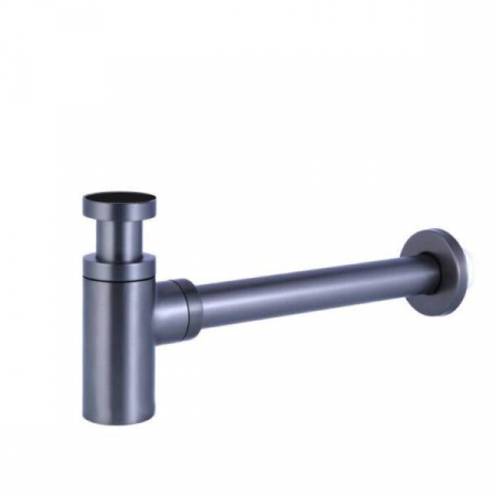Accesorii lavoar - Sifon de scurgere pentru lavoar, rotund - gun metal