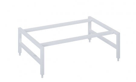 Suporturi, manere si accesorii mobilier - Suport metalic pentru bază mobilier, 60 cm, alb mat - Monterey