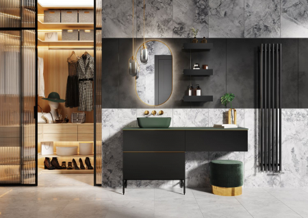 Suport metalic pentru bază mobilier, 80 cm, negru mat - Monterey [1]