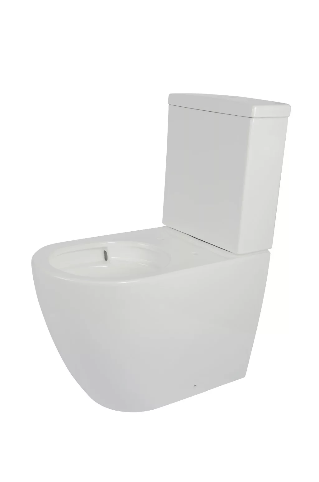 Noutăți - Vas WC compact ARIZONA, alb lucios, Rimless Vortex, evacuare Vario, din porțelan