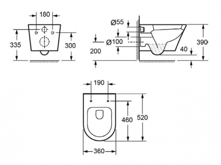 Vas WC INDIANA Rimless, Suspendat – Alb Lucios [1]