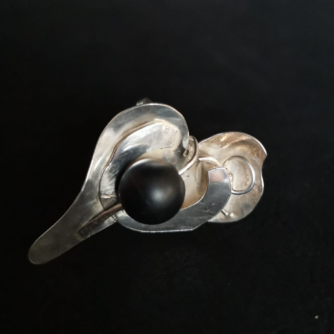 Inel inima stilizata cu onix mat 1 [5]