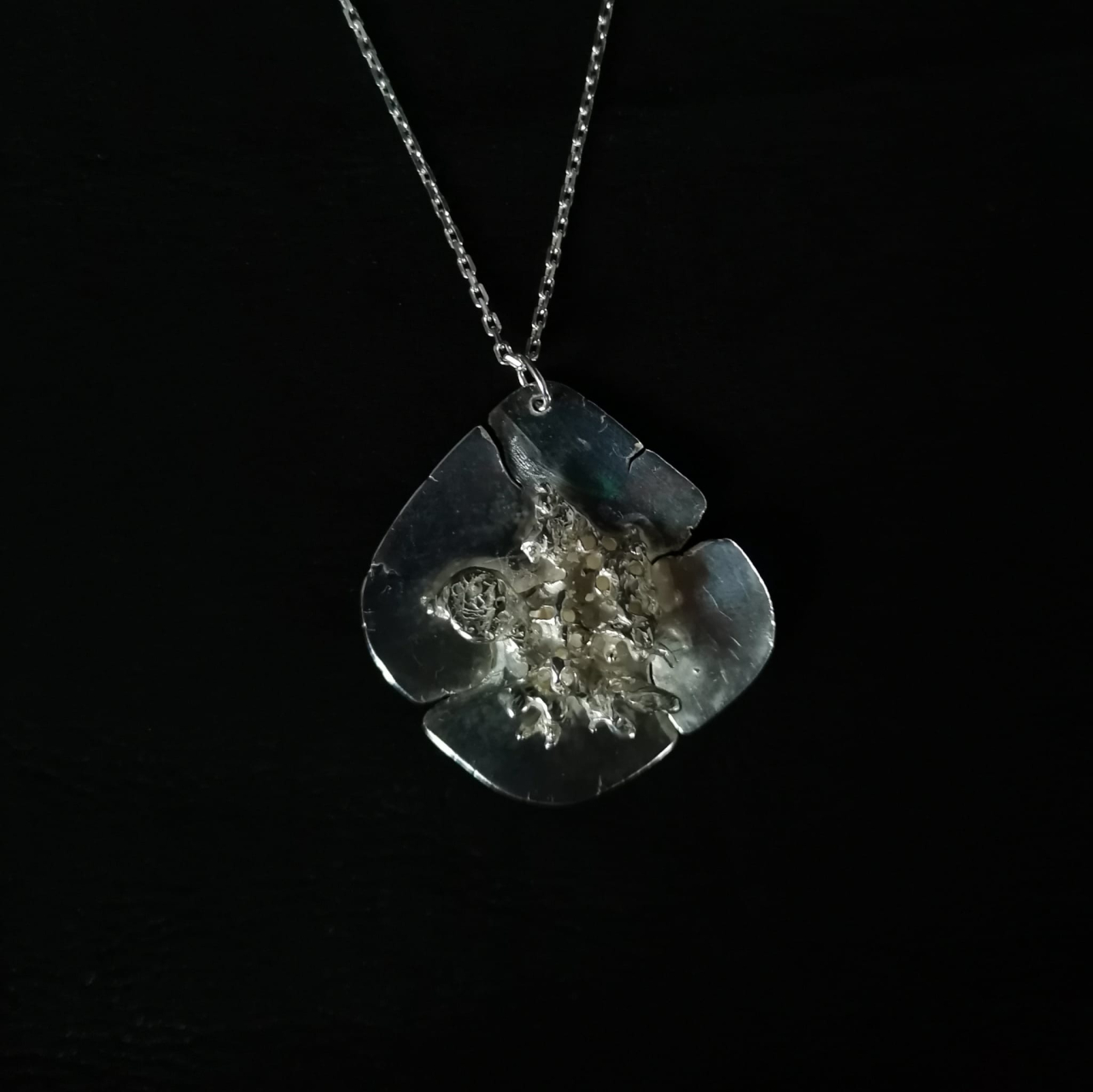 Pandantiv cu flori de gheata abstract statement 1 [3]