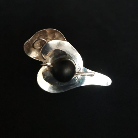 Inel inima stilizata cu onix mat 1 [5]