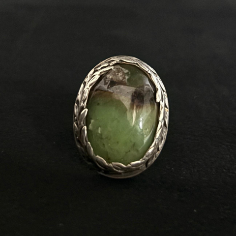 INELE - Inel mare cu piatra crisopraz 1