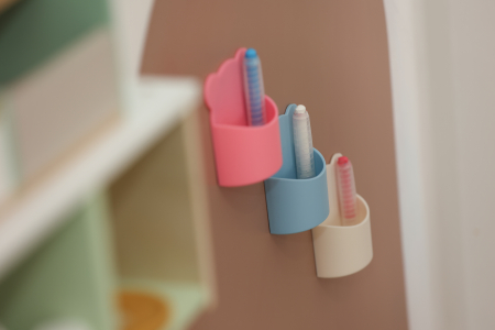 Pachet Creioane cu Creta Lavabila 12 Buc + Suport Magnetic Roz – Non-Toxice, Suport Retractabil [3]