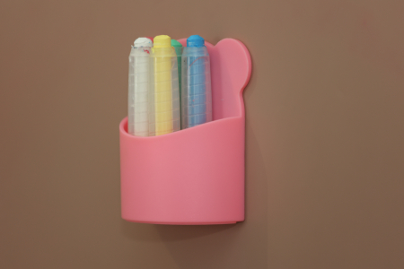 Pachet Creioane cu Creta Lavabila 5 Buc + Suport Magnetic Roz – Non-Toxice, Suport Retractabil [2]