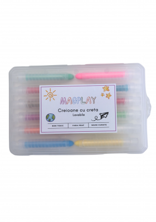 Produse - Set 12 Creioane cu Creta Lavabila