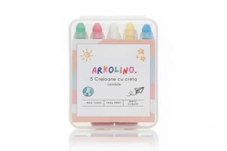 Produse - Set 5 Creioane cu Creta Lavabila