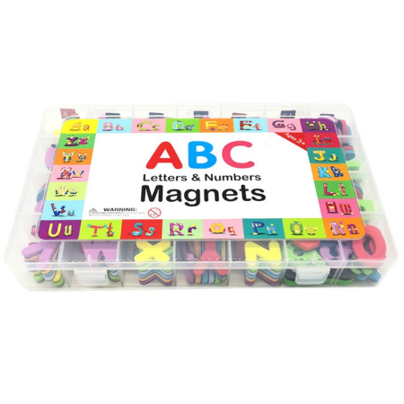 Produse - Set Educativ Alfabet Magnetic, 121 piese, Tabla magnetica dubla, Joc Educativ Montessori copii