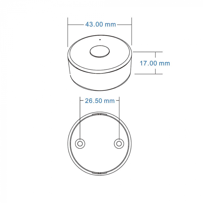 Buton LED telecomandă - Mono - 1 zonă - R1-1(W) [3]