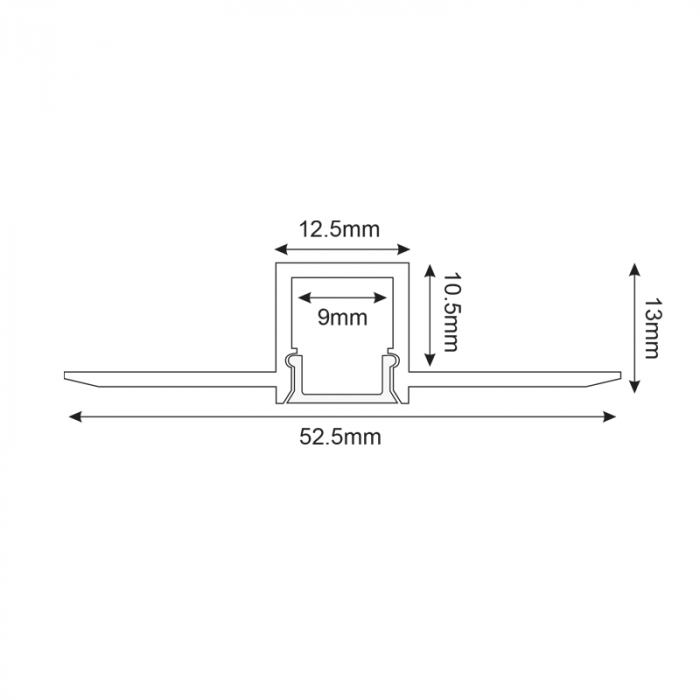 PROFIL FLEXIBIL DIN ALUMINIU FARA MARGINI P121FL CU DIFUZOR SILICON OPAL 2m/buc [2]