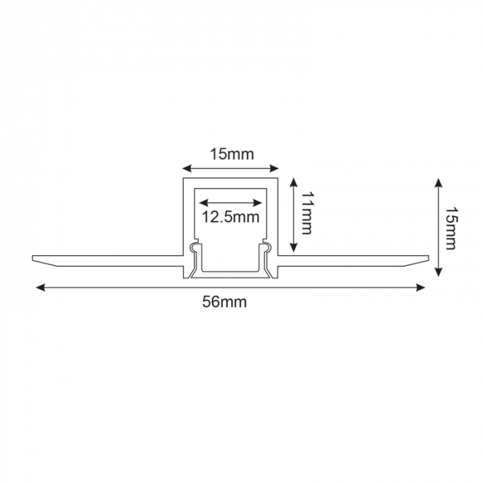 PROFIL FLEXIBIL DIN ALUMINIU FARA MARGINI P135FL CU DIFUZOR SILICON OPAL 2m/buc [2]