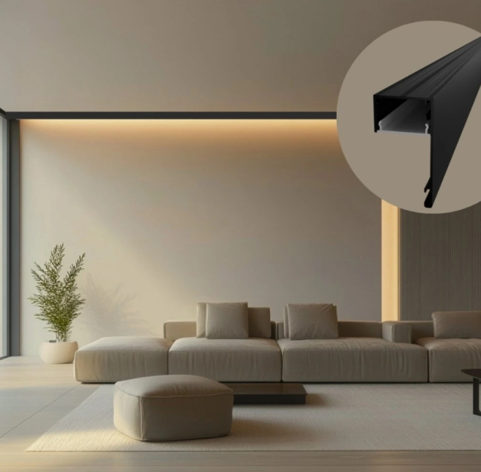 Profil LED de 2m DECO LINE BLACK [5]