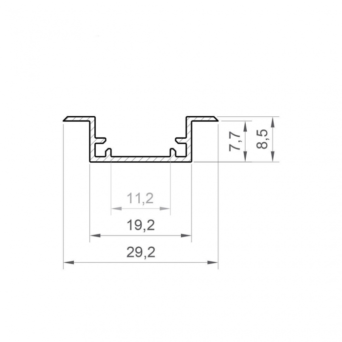 Profile LED P11-2 Aluminiu Alb 2M [2]